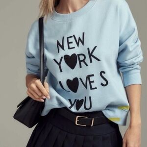 Anthropologie Maeve Rebecca Mayfield New York Loves You Sweatshirt